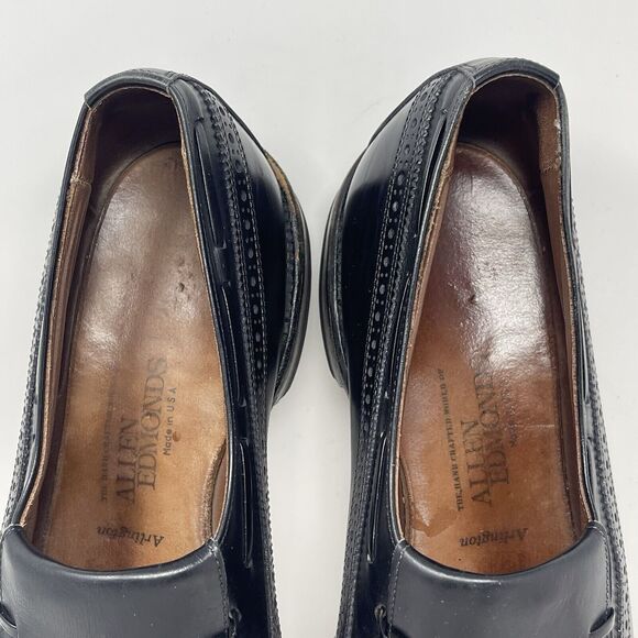 Allen Edmonds Arlington Mens 10.5 D Black Leather Wingtip Tassel Kiltie Shoes main image 11